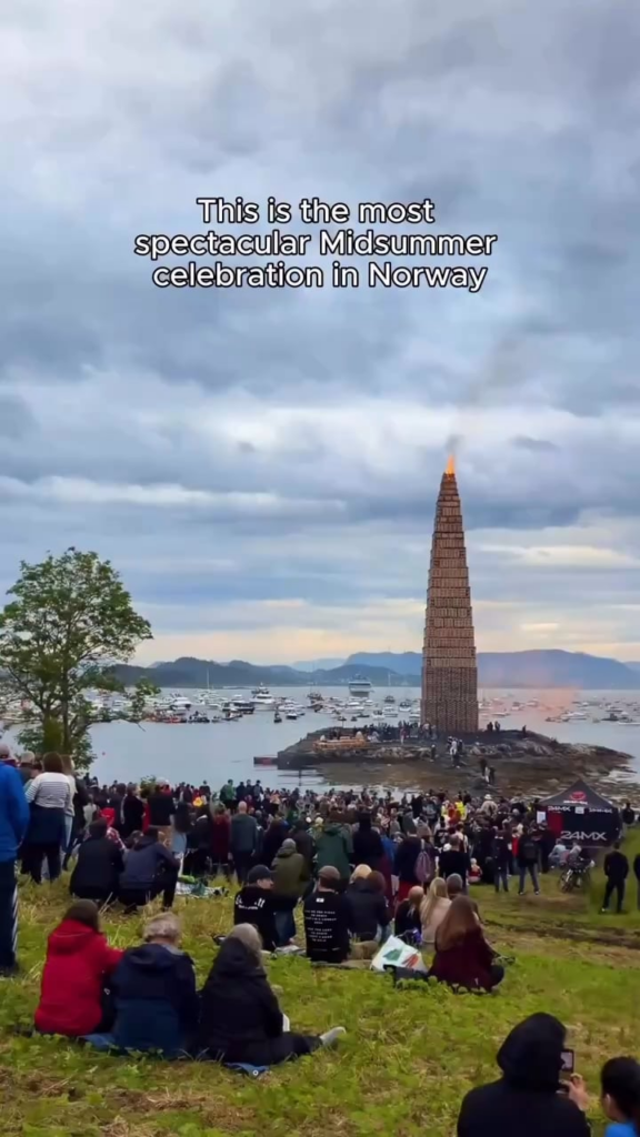 Midsummer celebration in Ålesund, Norway.
