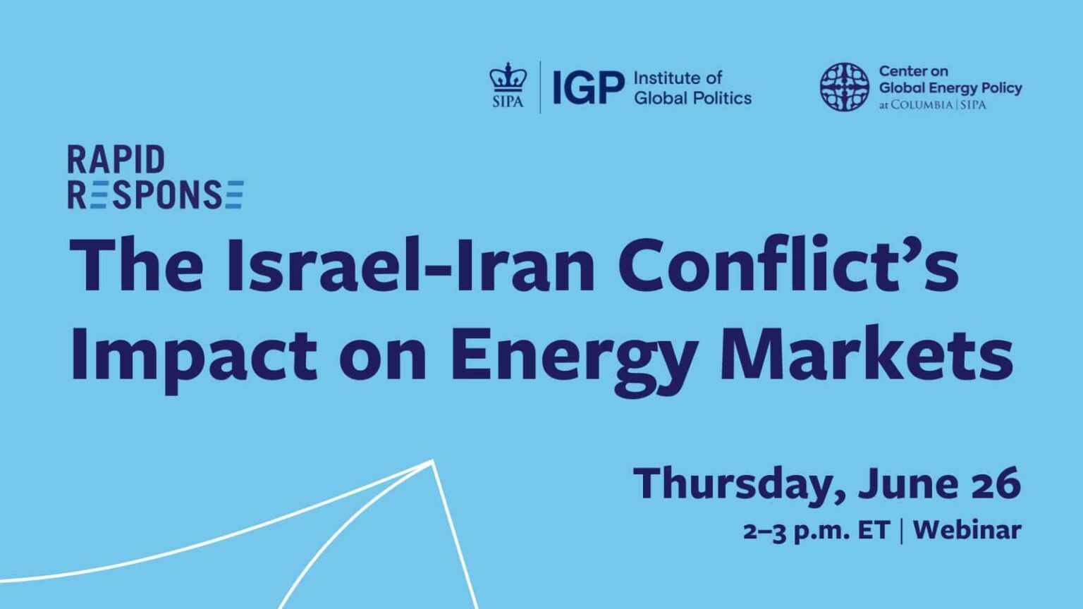 IGP and CGEP Rapid Response: The Israel-Iran Conflict’s Impact on Energy Markets - Center on Global Energy Policy at Columbia University SIPA