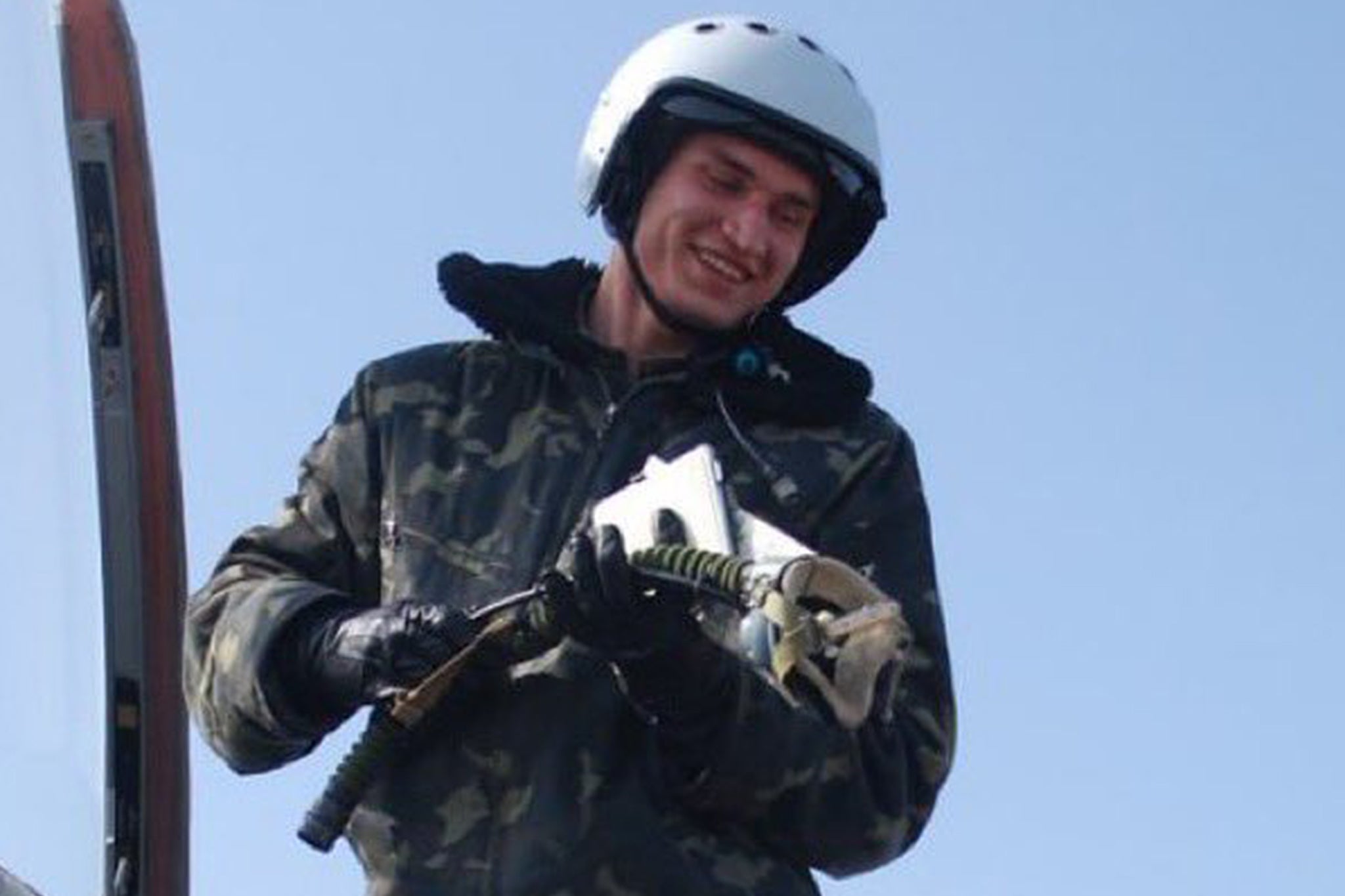 Ukrainian F-16 fighter pilot Maksym Ustymenko