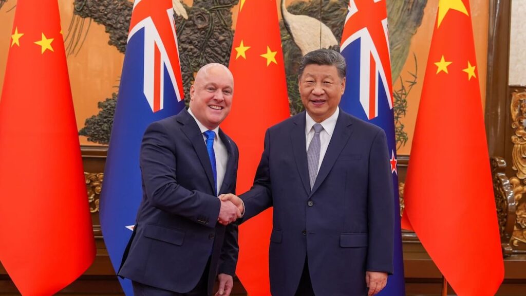 NZ Prime Minister Christopher Luxon meets China President Xi Jinping in Beijing