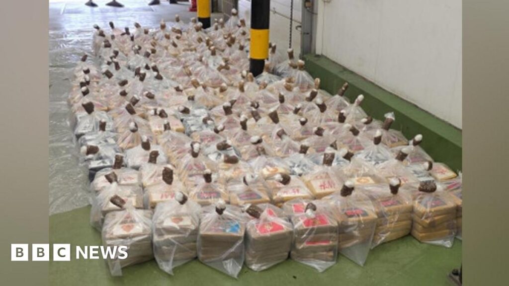 £96m of cocaine seized from vessel at UK port