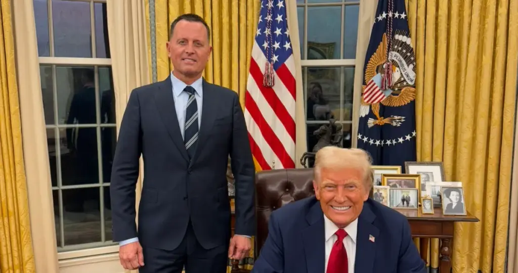 Grenell shares Trump's post where he said he "stopped the outbreak of war between Kosovo and Serbia"