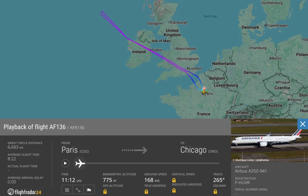 Air France A350 Pilots Denied Clearance by Chicago O'Hare, Flight Returns to Paris