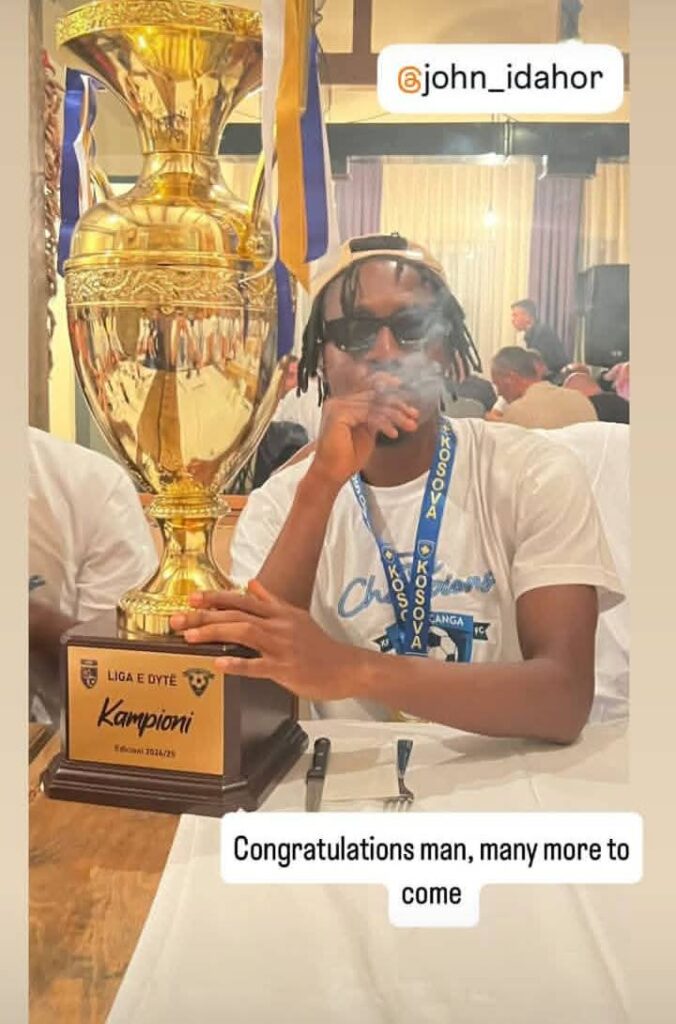 Nigerian Star John Idahor Fires TEFIK ÇANGA to Historic Promotion in Kosovo