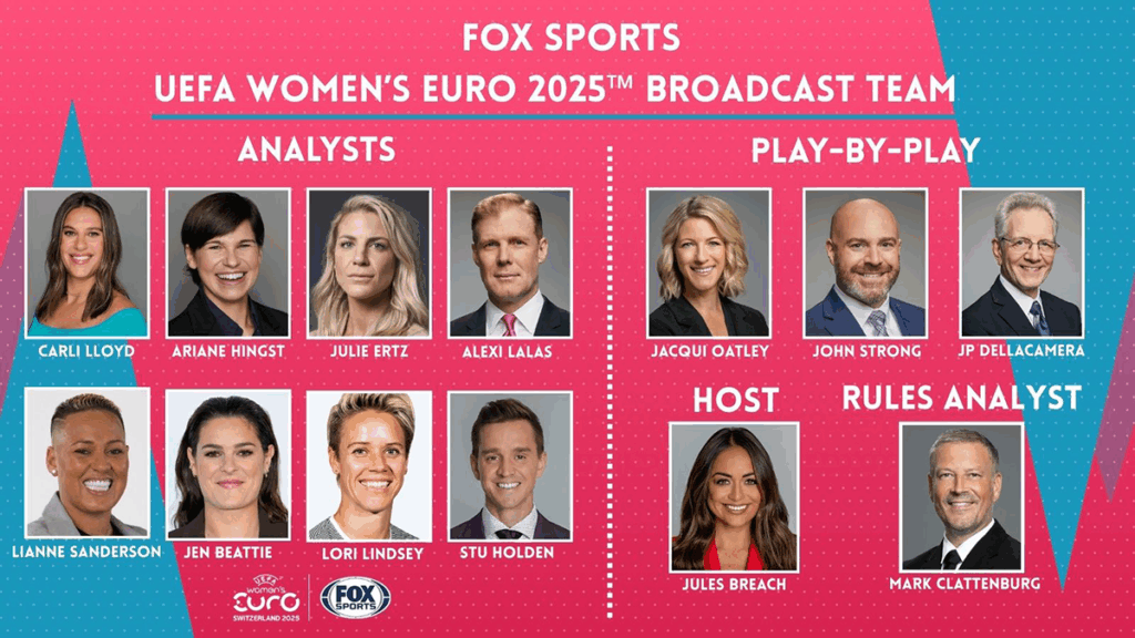 FOX Sports Unveils Distinguished Broadcaster Lineup for Historic Presentation of UEFO Women’s EURO 2025™
