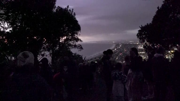 A maumaharatanga ceremony on Mauao/Mount Maunganui.