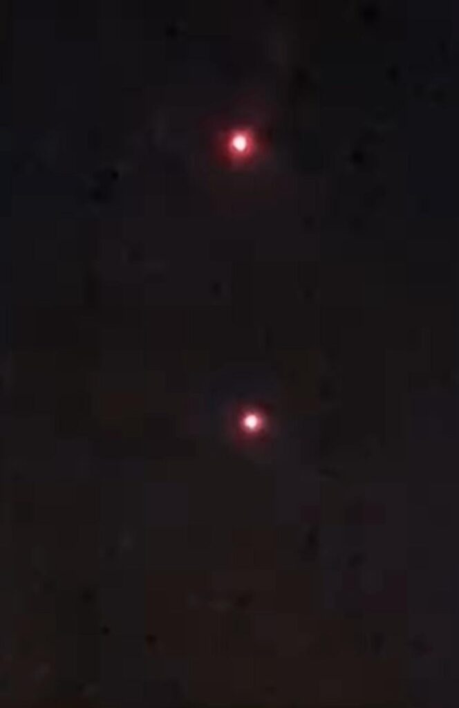 Did you see the red lights in the sky?