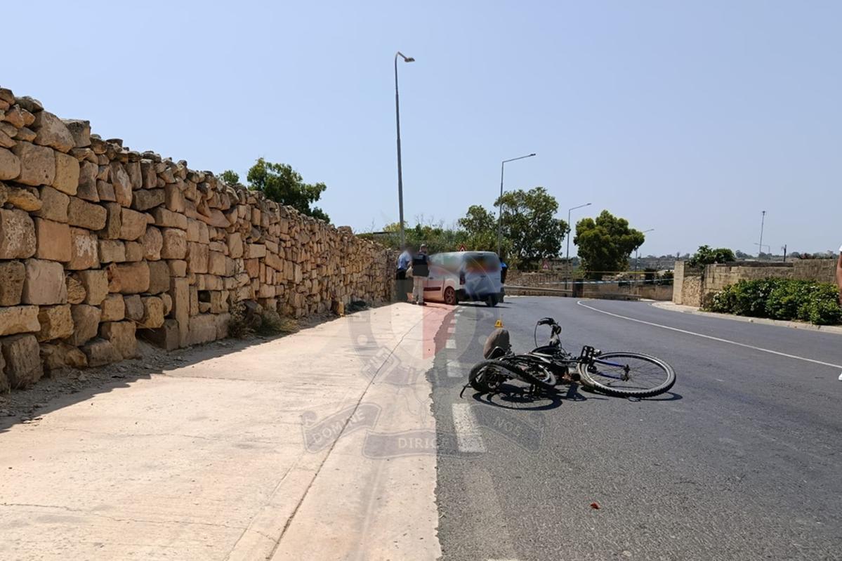 The bicycle that was involved in the accident in Marsascala. Photo: Malta Police