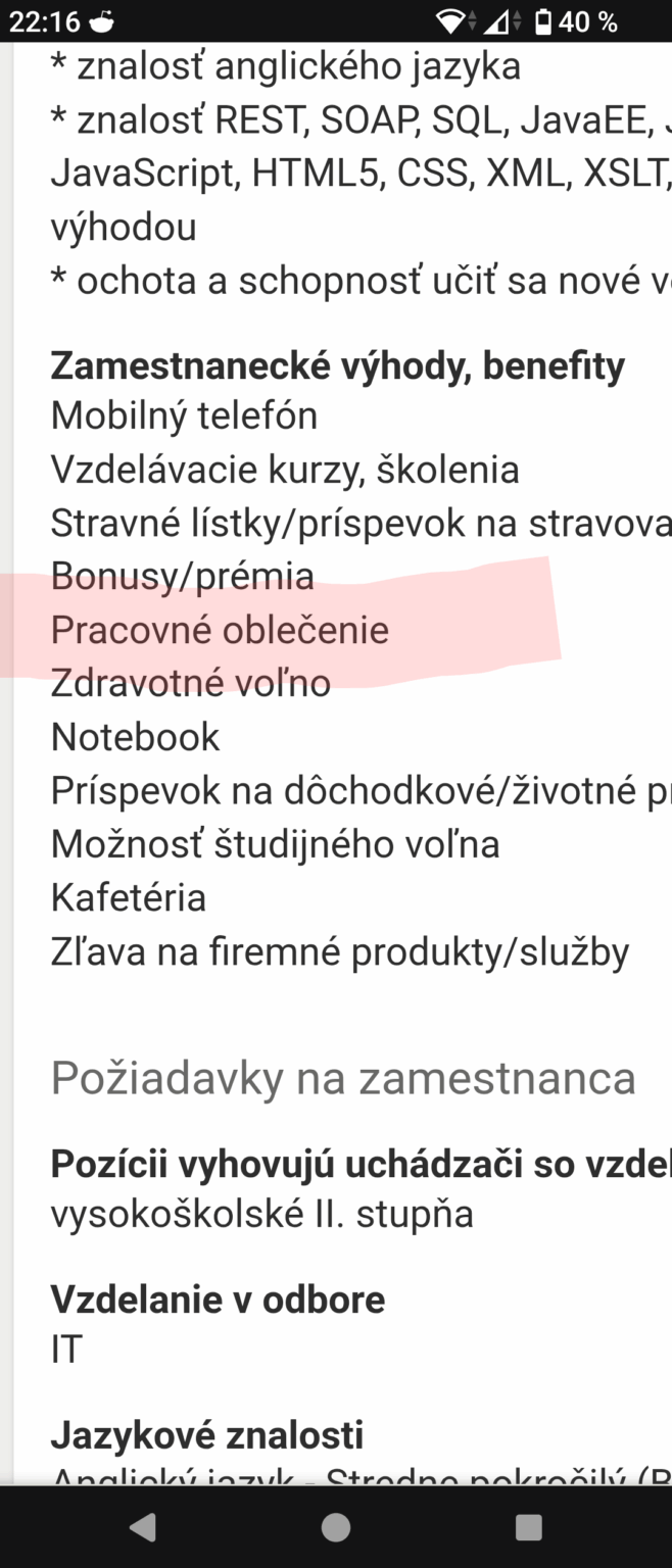 Employee Benefits - Java Dev