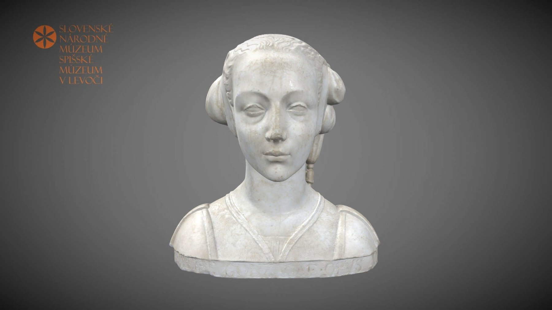 The bust attributed to Donatello. 3D model