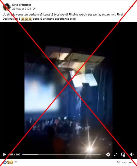 <span>Screenshot of the false Indonesian post captured May 28, 2025</span>