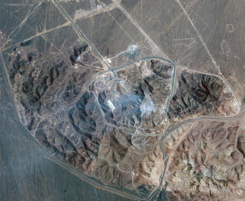 This satellite picture by Planet Labs PBC shows Iran's underground nuclear enrichment site at Fordo following U.S. airstrikes targeting the facility, on Sunday, June 22, 2025.