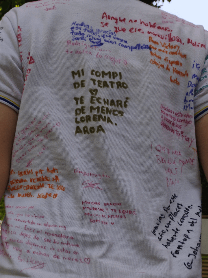 It is my first year in Spain and I graduated from ESO, I am very happy for that