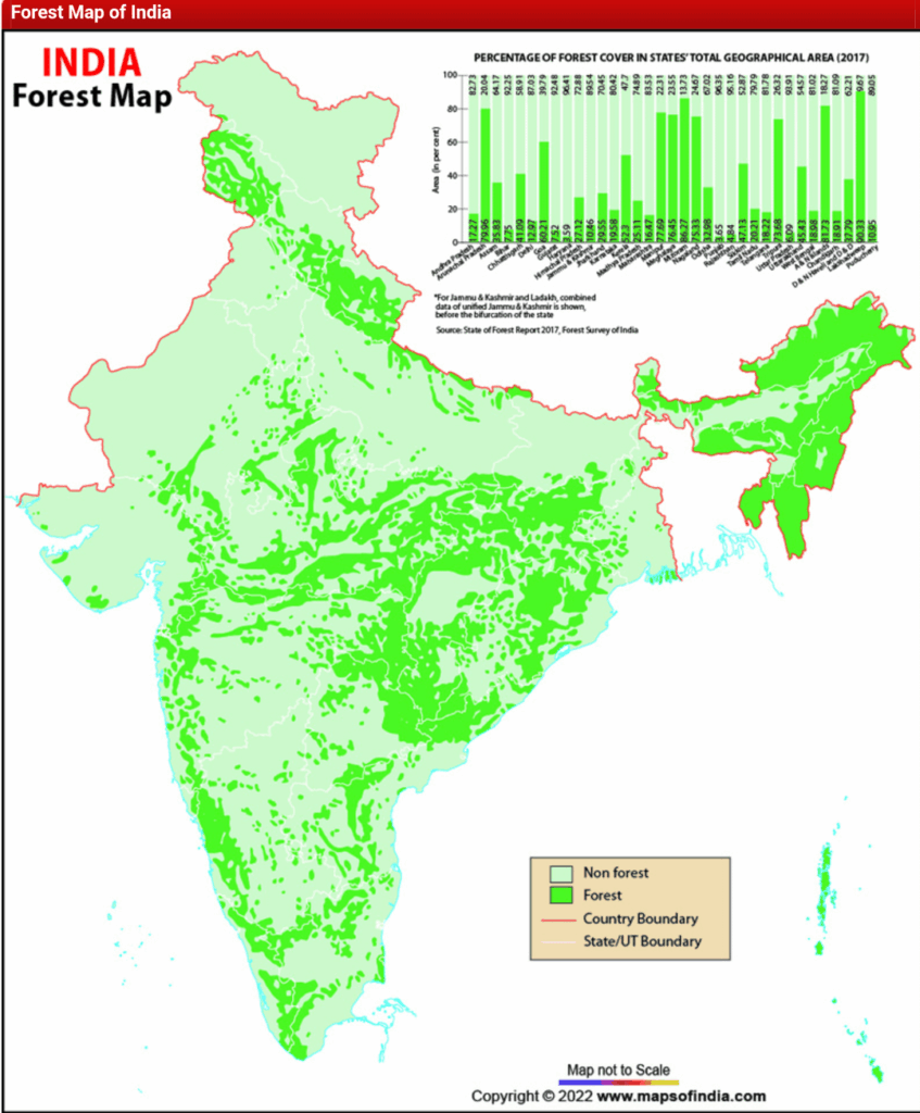India's Forest Cover in 2022.