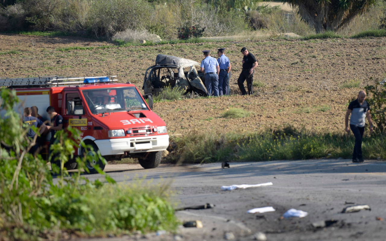 Daphne Caruana Galizia was killed in a powerful car bomb. Photo: Mark Zammit Cordina
