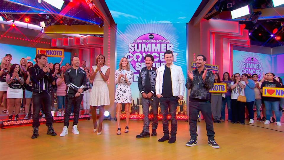 PHOTO: Members of New Kids on the Block perform on 'Good Morning America' on June 12, 2025. (ABC News)