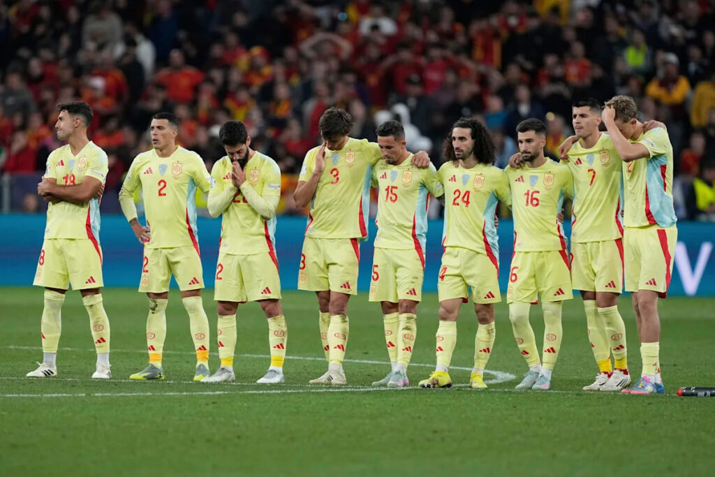 Spain tries to stay upbeat after shootout loss to Portugal in Nations League final Download app from appStore