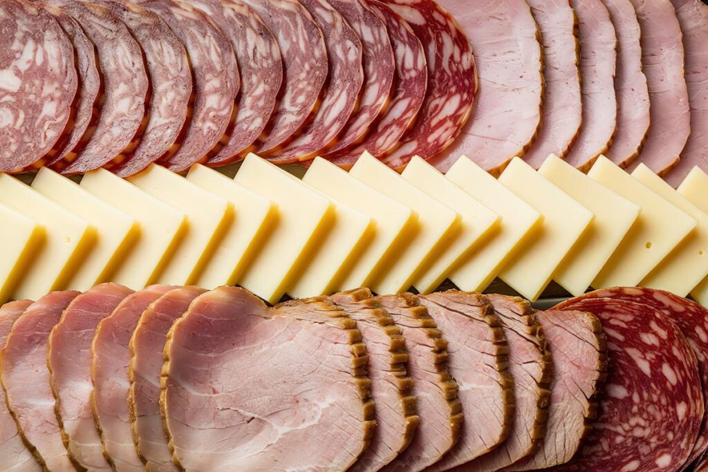 Turkey breast, ham, roast beef and other popular meats Turkey breast, ham, roast beef and other popular meats