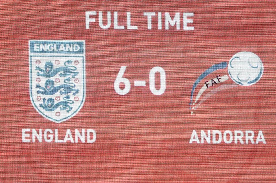 England thumped Andorra in World Cup qualification in June 2009 (Getty Images)
