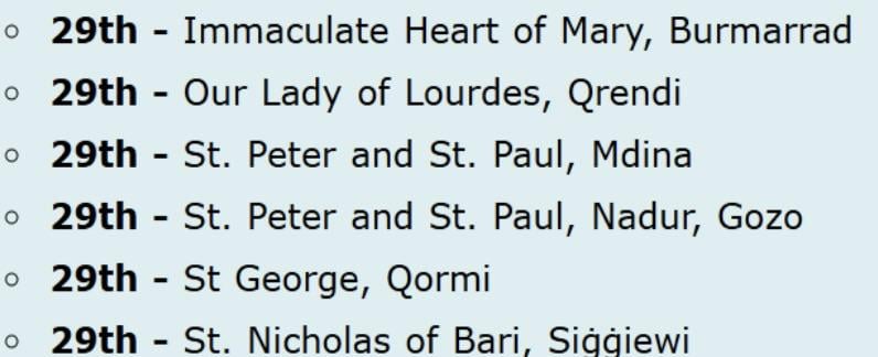 Whats happening in Malta this week?