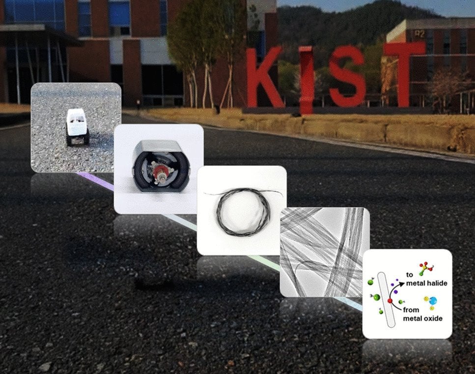 Korean researchers have used carbon nanotubes to replace metal coils for ultra-lightweight electric motors that are 80% lighter than metal ones.
