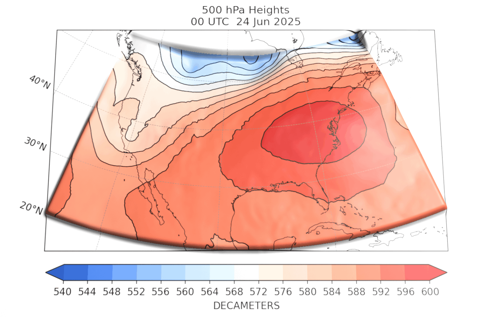 Heat dome forecast for the US [OC]