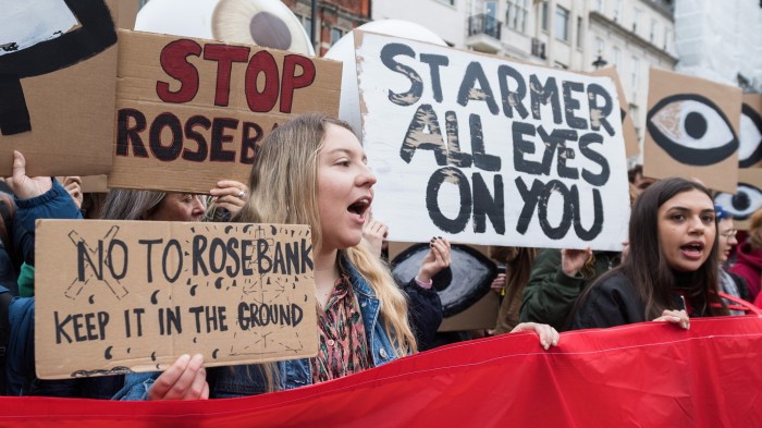 Climate activists demonstrate
