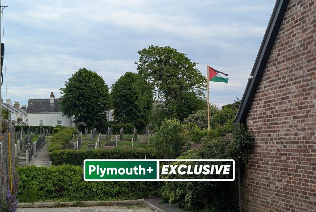 Outrage as Palestine flag flown over Jewish cemetery in Plymouth