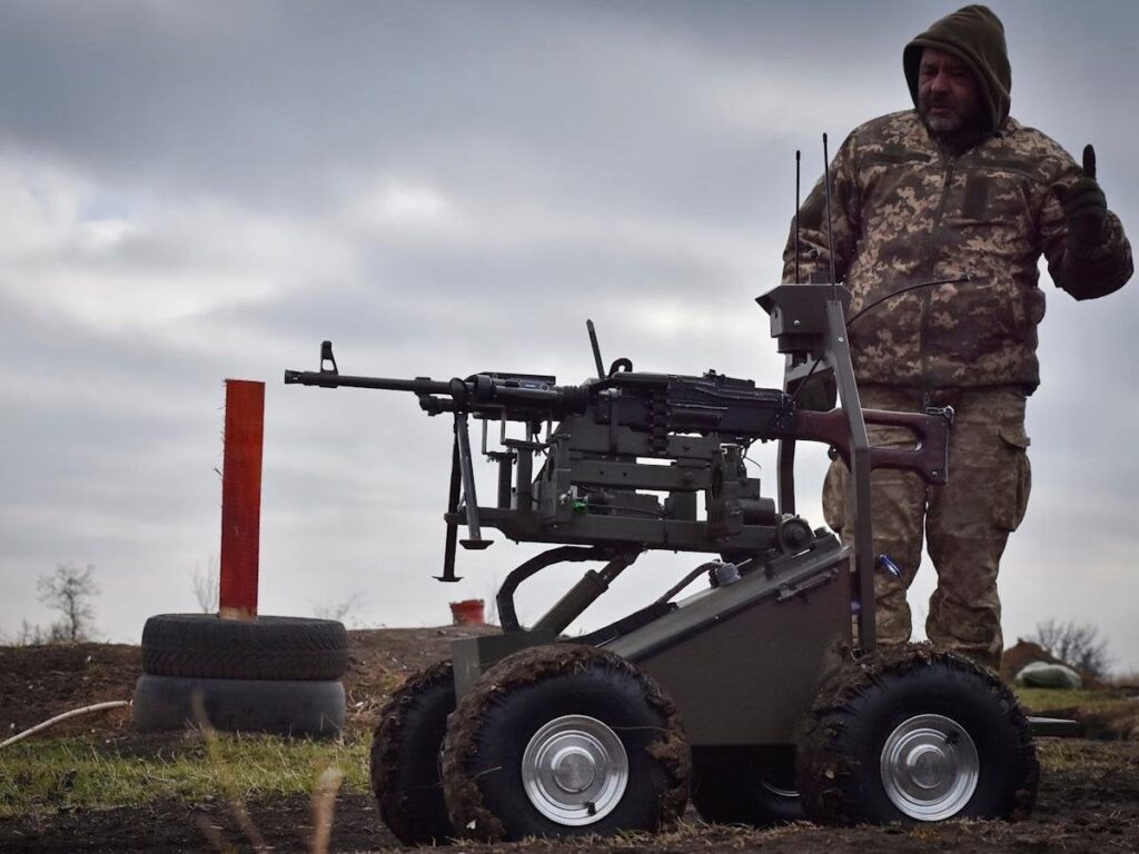 Ukraine's soldiers are giving robots guns and grenade launchers to fire at the Russians in ways even 'the bravest infantry' can't - Ukrainian soldiers are letting robots fire on the Russians, allowing them to stay further from danger.
