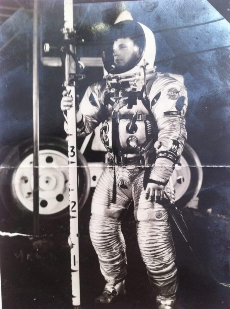 Dad in the 60s Spacesuit Test