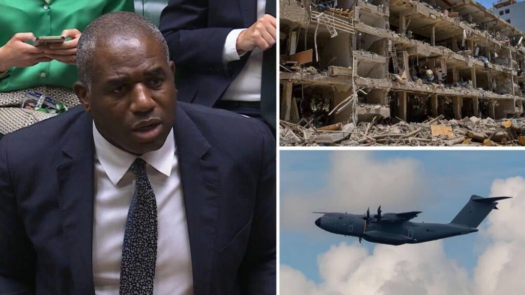 First RAF flight evacuates 63 Briton from Israel as Lammy confirms one UK national injured in Iran missile attacks