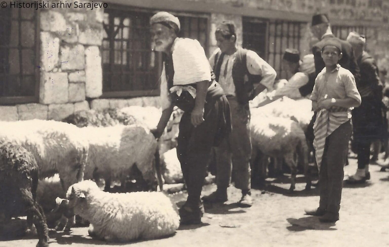Bajram Sheriff Mubarek Olsun! Sale of Kurban in Baščaršija in Sarajevo, 1930. years