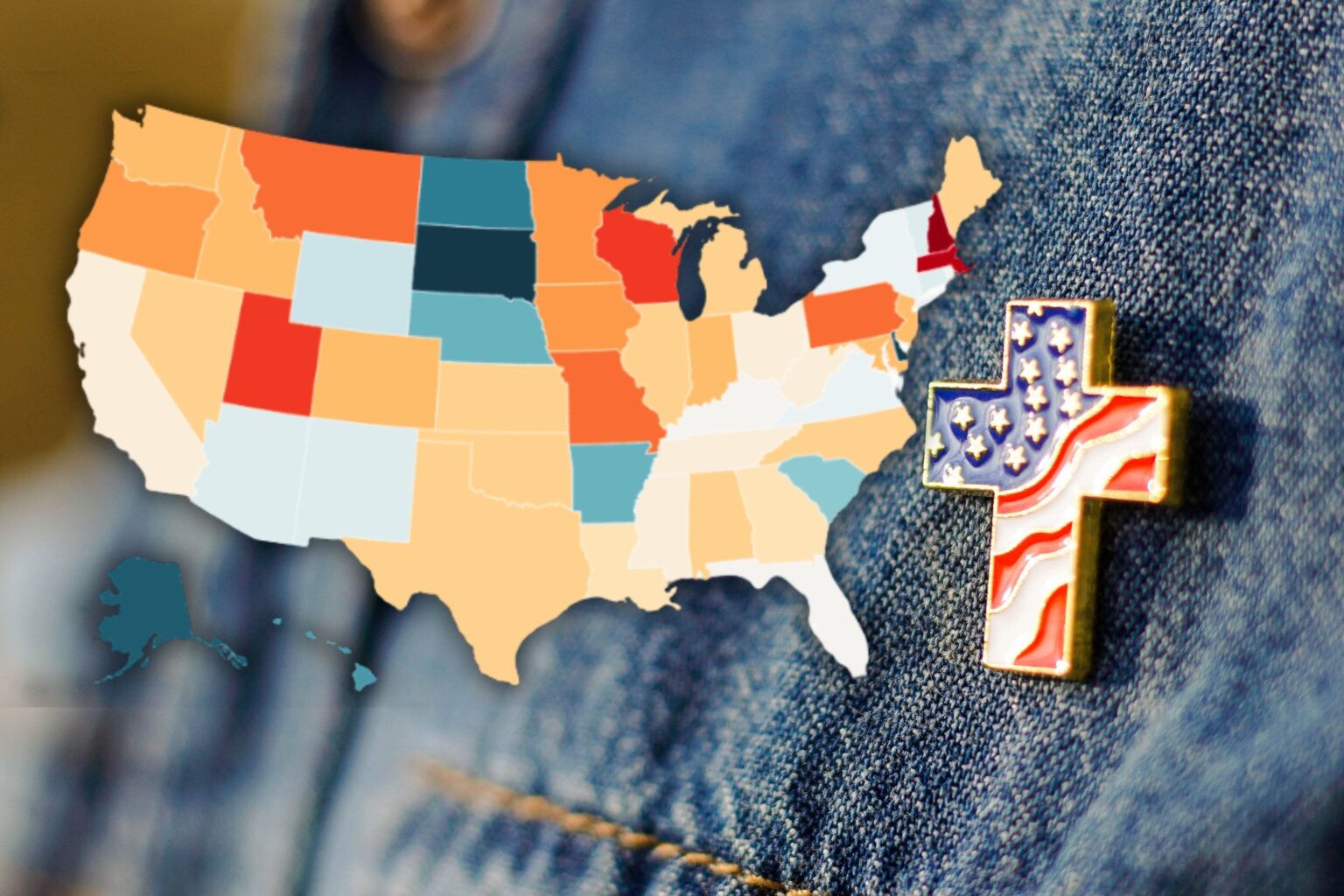 % Change in ‘Religiously Unaffiliated’ Adults by US State