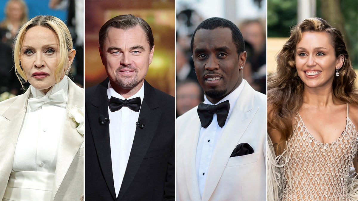 madonna, leonardo dicaprio, sean diddy combs, miley cyrus