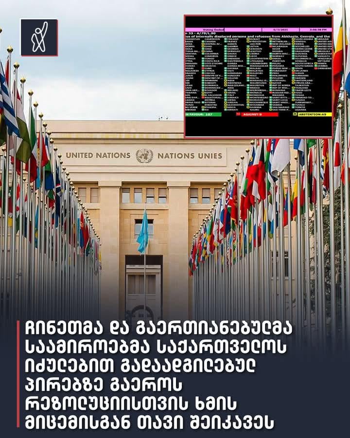 The new fraternities - the Chinese and the Arabs of the Emirates, refrained from voting for Georgian refugees to the UN. Are these new reliable and strategic partners?