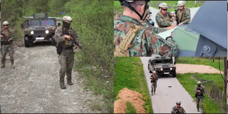 North Macedonian soldiers patrol in Peja, KFOR: Essential activity
