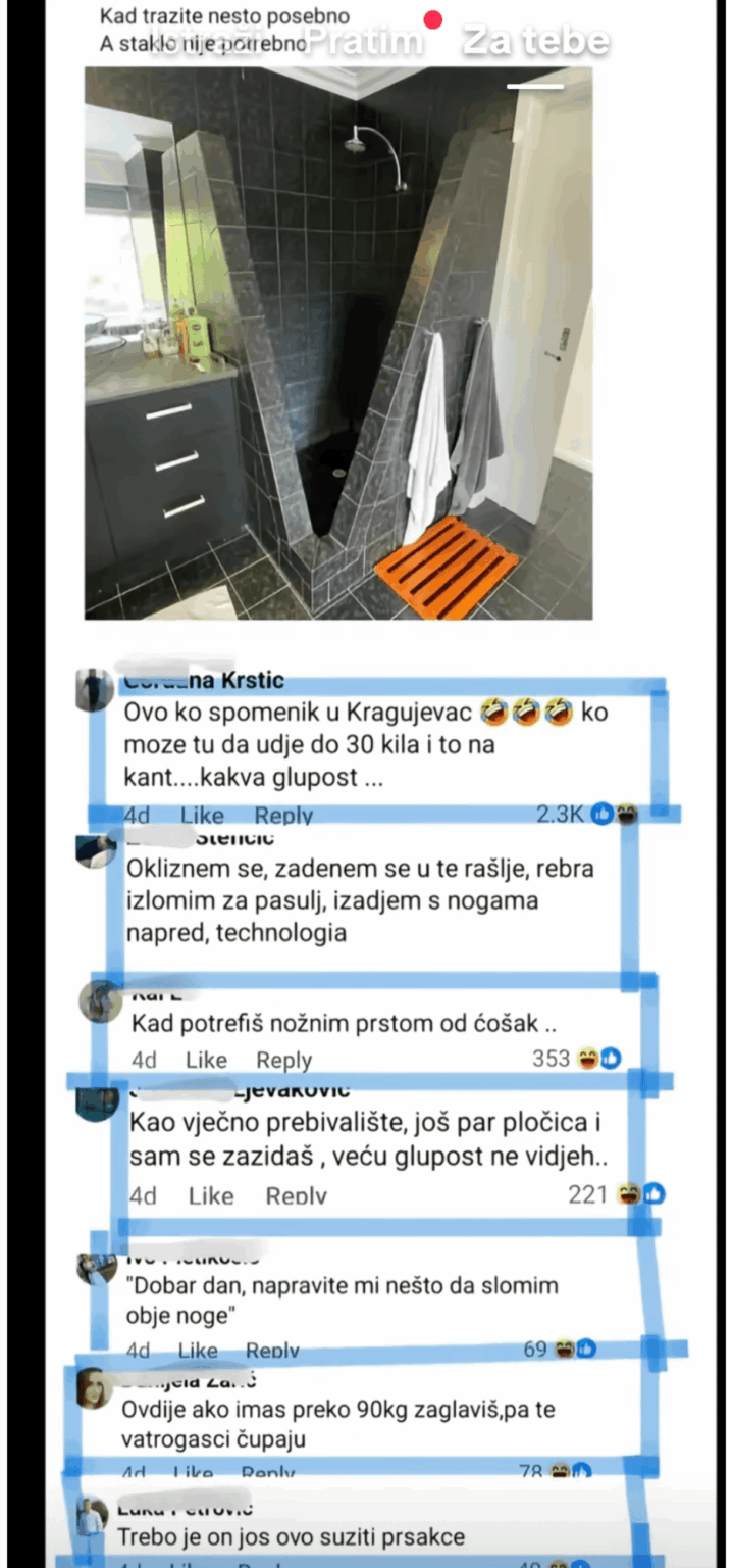 To solve the mystery of this shower cabin