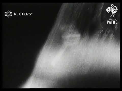 Flight footage from a captured V-2 rocket launched to a height of 65 miles (1946 newsreel)