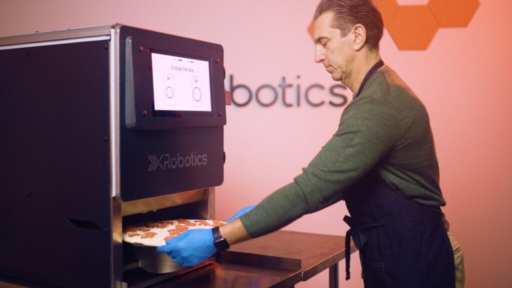 San Francisco based XRobotics pizza making robots, lease for $1,300 a month and can make 100 pizzas per hour.