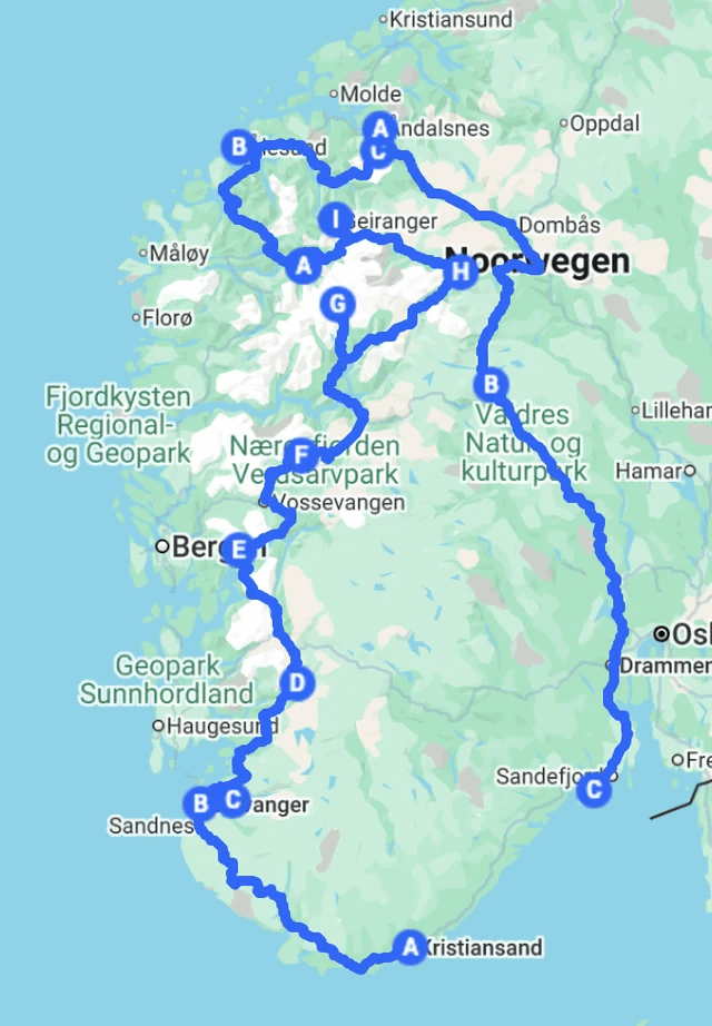 Norway roadtrip - Camping and activities