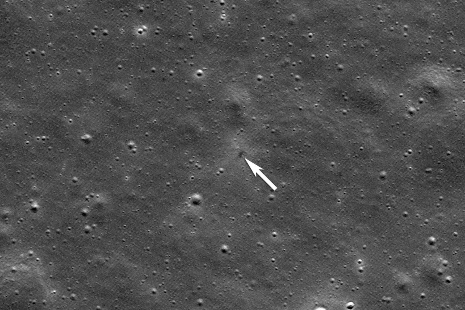 NASA spacecraft around the moon photographs the crash site of a Japanese company's lunar lander.