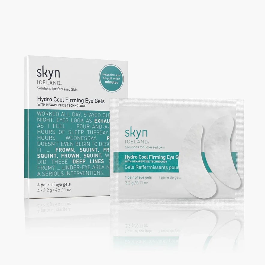 Skyn Iceland Arctic Renewal Set featuring eye patches, cream, and other solutions for stressed skin.