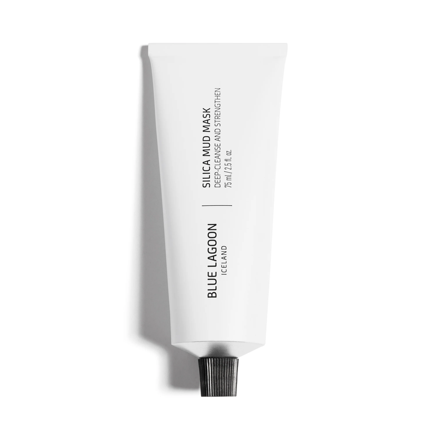 A tube of Blue Lagoon Iceland Silica Mud Mask tube isdesigned to deep cleanse and strengthen skin.