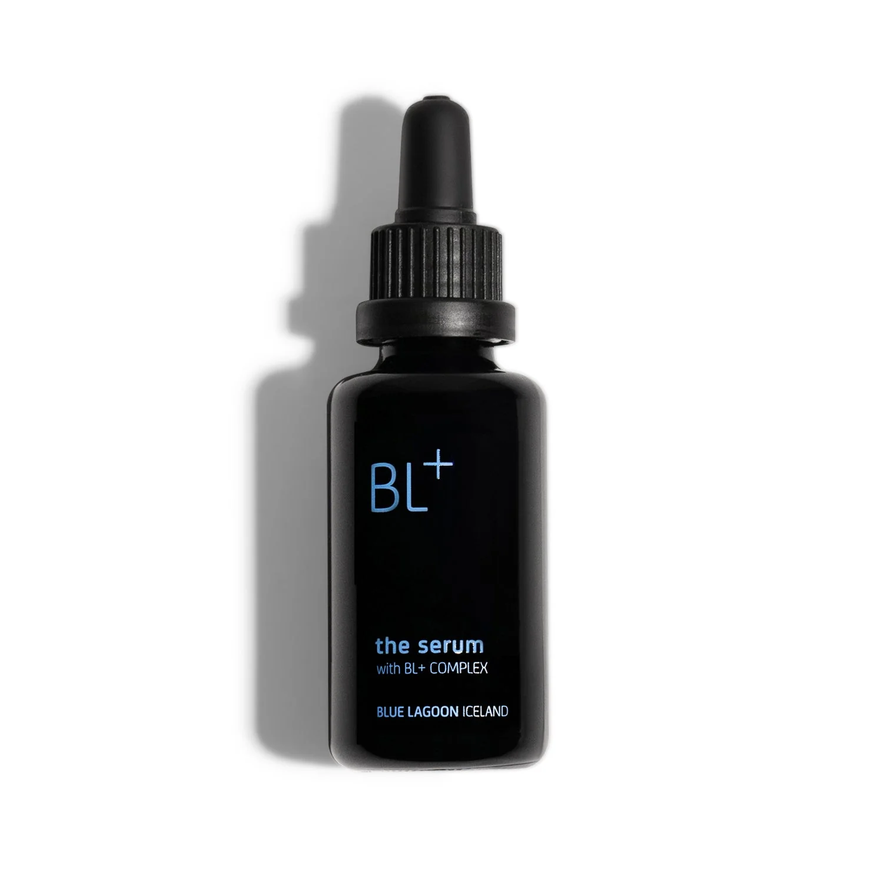 Blue Lagoon Iceland BL+ The Serum comes in a sleek black dropper bottle and features the brand’s unique BL+ Complex.