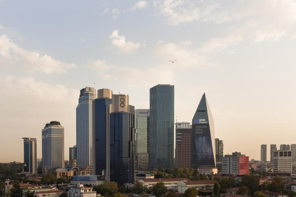 A view of Istanbul’s central business district in Levent, home to major Turkish banks and financial institutions in Türkiye, accessed on June 15, 2025. (Adobe Stock Photo)