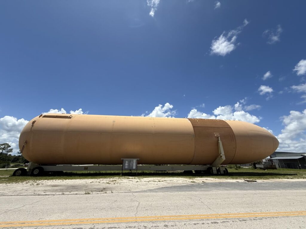 In Florida for work and unexpectedly had some time and remembered that a Space Shuttle external fuel tank was parked outside Jacksonville.
