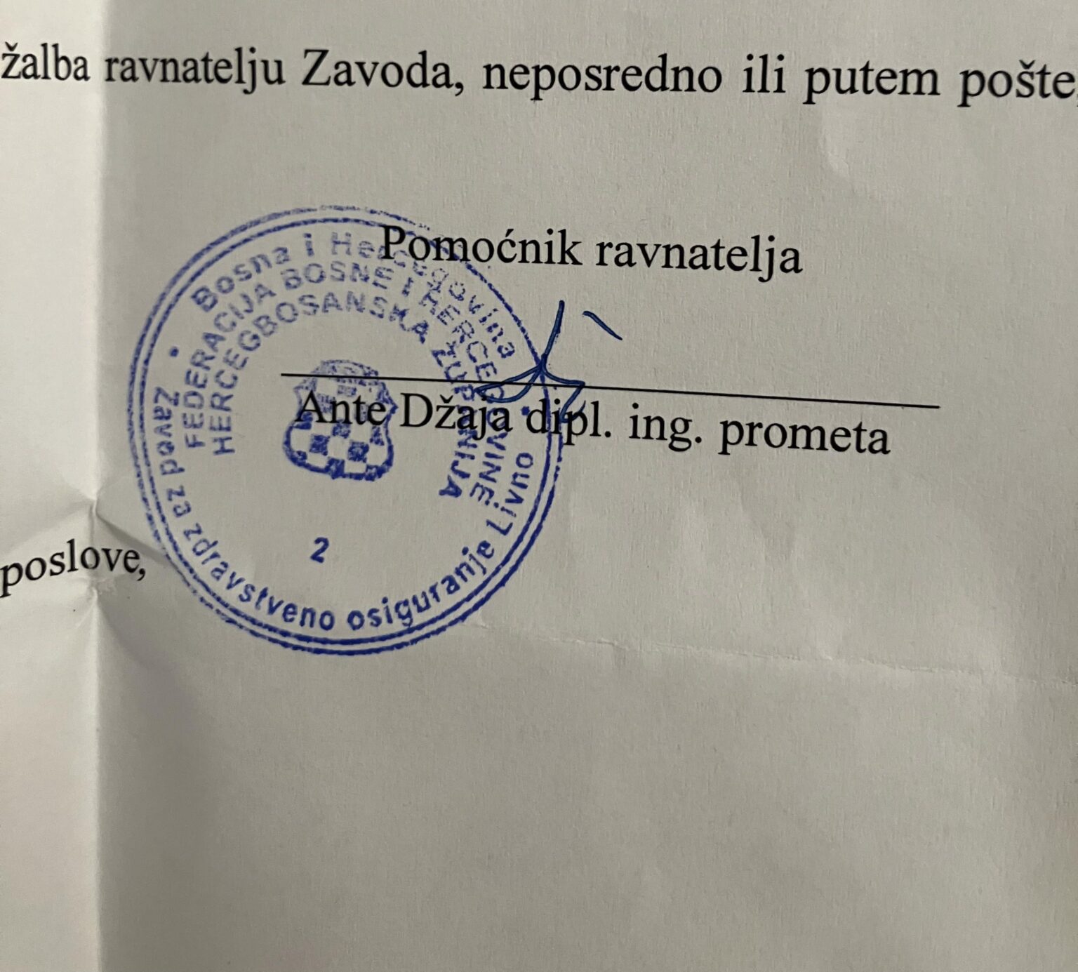 Sta dipl.inzinjer traffic works in the Health Insurance Institute?