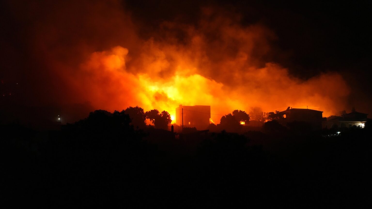 More than 100 firefighters battle large wildfire on eastern Greek island of Chios More than 100 firefighters battle large wildfire on eastern Greek island of Chios