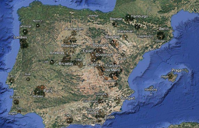 Very interesting to compare the distances with the map of the Peninsula but with European cities, our country is gigantic and we do not believe it!