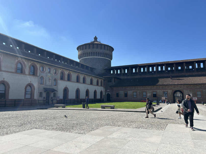 Inside Castello Sforzi.